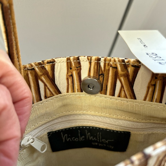 Vintage NICOLE MILLER Bamboo print Mini‎ Bag - Picture 4 of 4